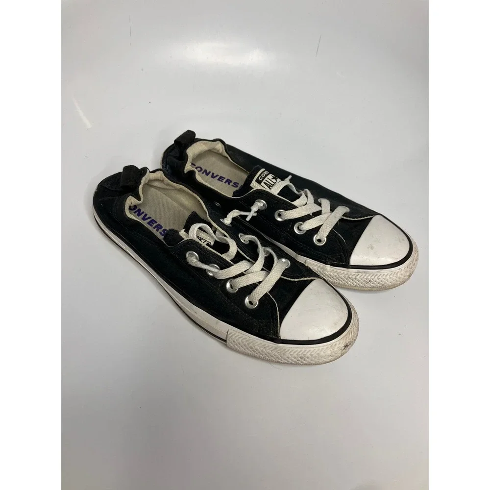 Converse Chuck Taylor Shoreline Women 9 Black Good Slip On Sneakers 537081F punk
